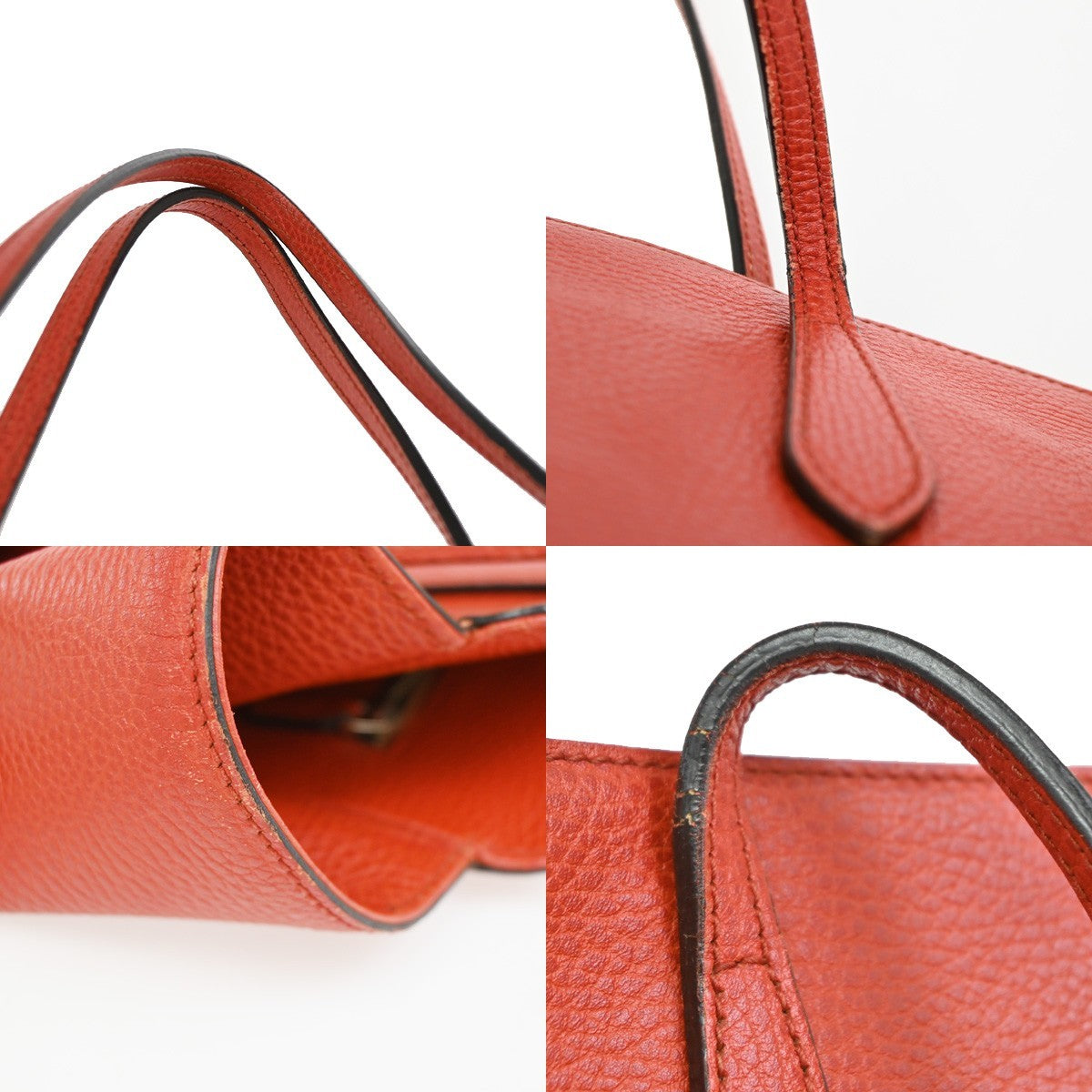 Gucci Swing Tote Leather Red Leather Tote Bag Bag (Pre-Owned)