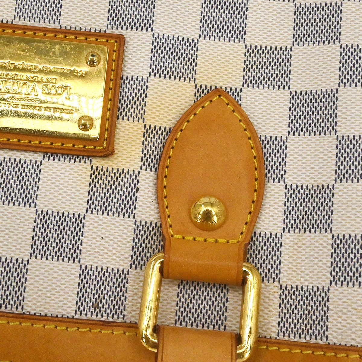 Louis Vuitton Hampstead Damier White Canvas Tote Bag Bag (Pre-Owned)