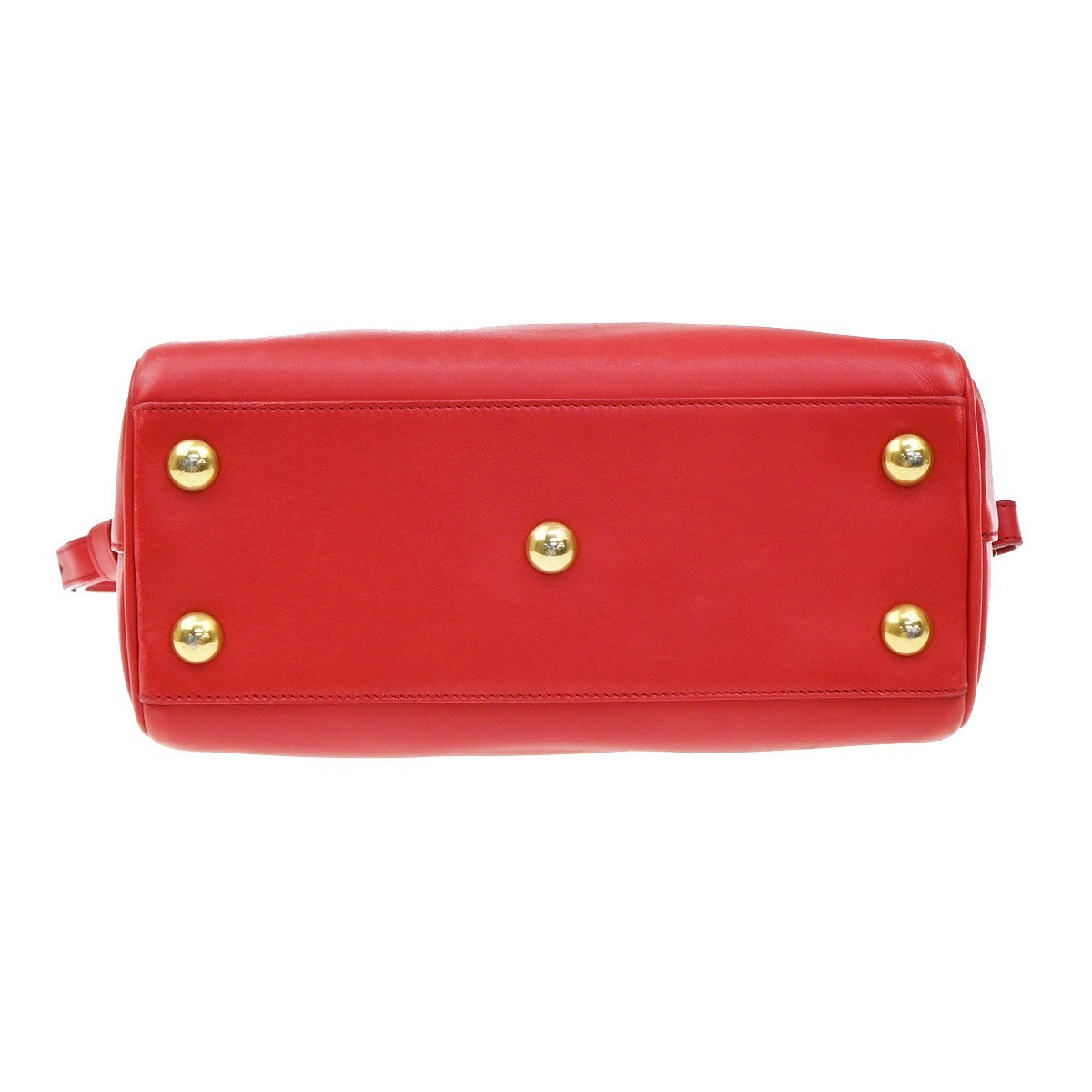 Saint Laurent Classic Baby Duffle Leather Red Leather Handbag (Pre-Owned)