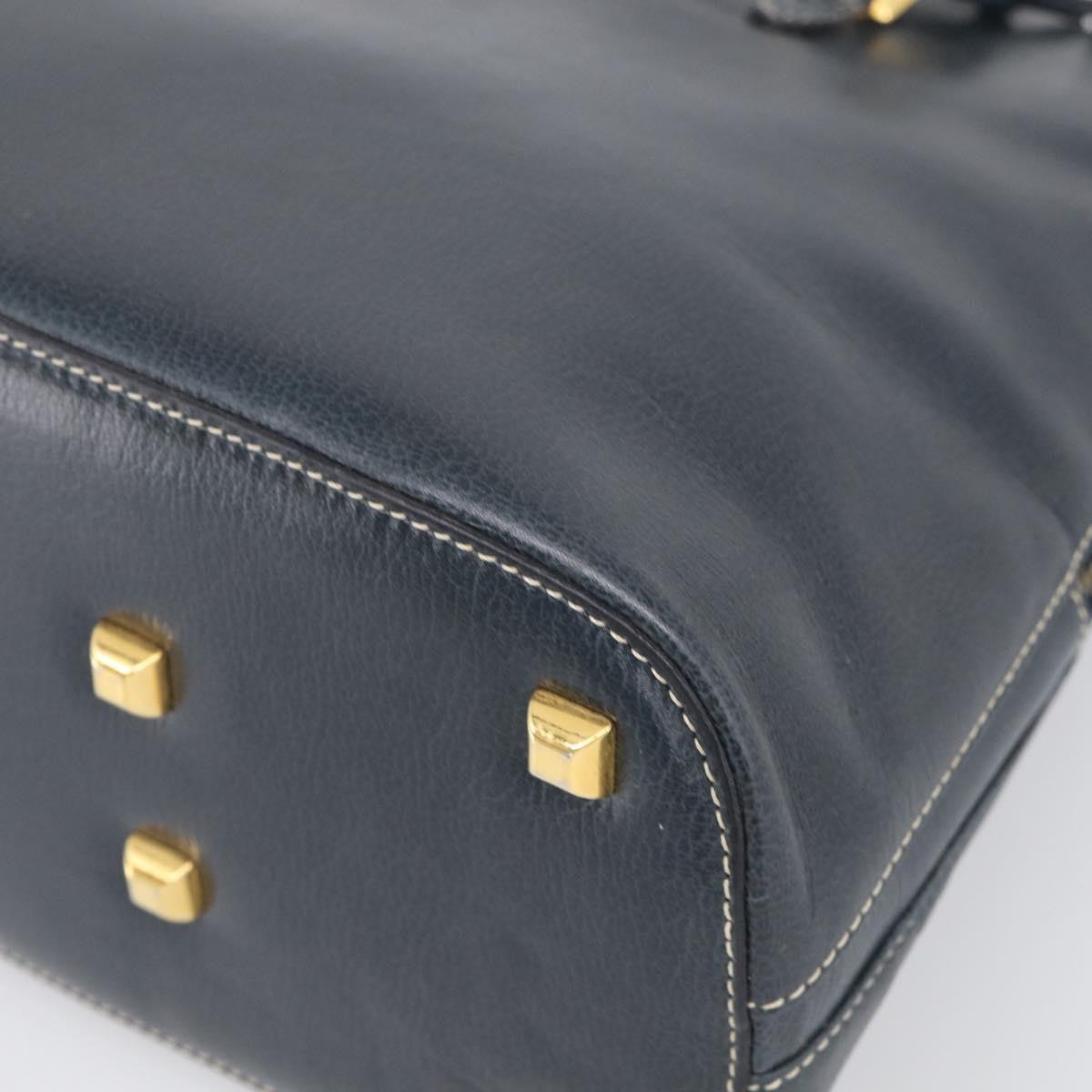 Salvatore Ferragamo Top Handle Leather Navy Leather Crossbody Bag Bag (Pre-Owned)