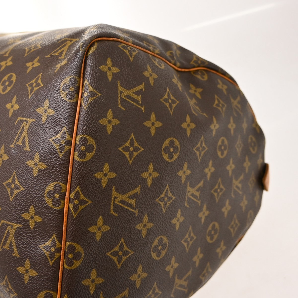Louis Vuitton Keepall Canvas Brown Canvas Travel Bag Bag (Pre-Owned)