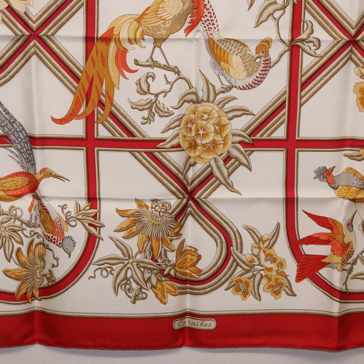 Hermes Carré 90 Silk Multicolor Red Silk Scarve & Shawl Accessory (Pre-Owned)