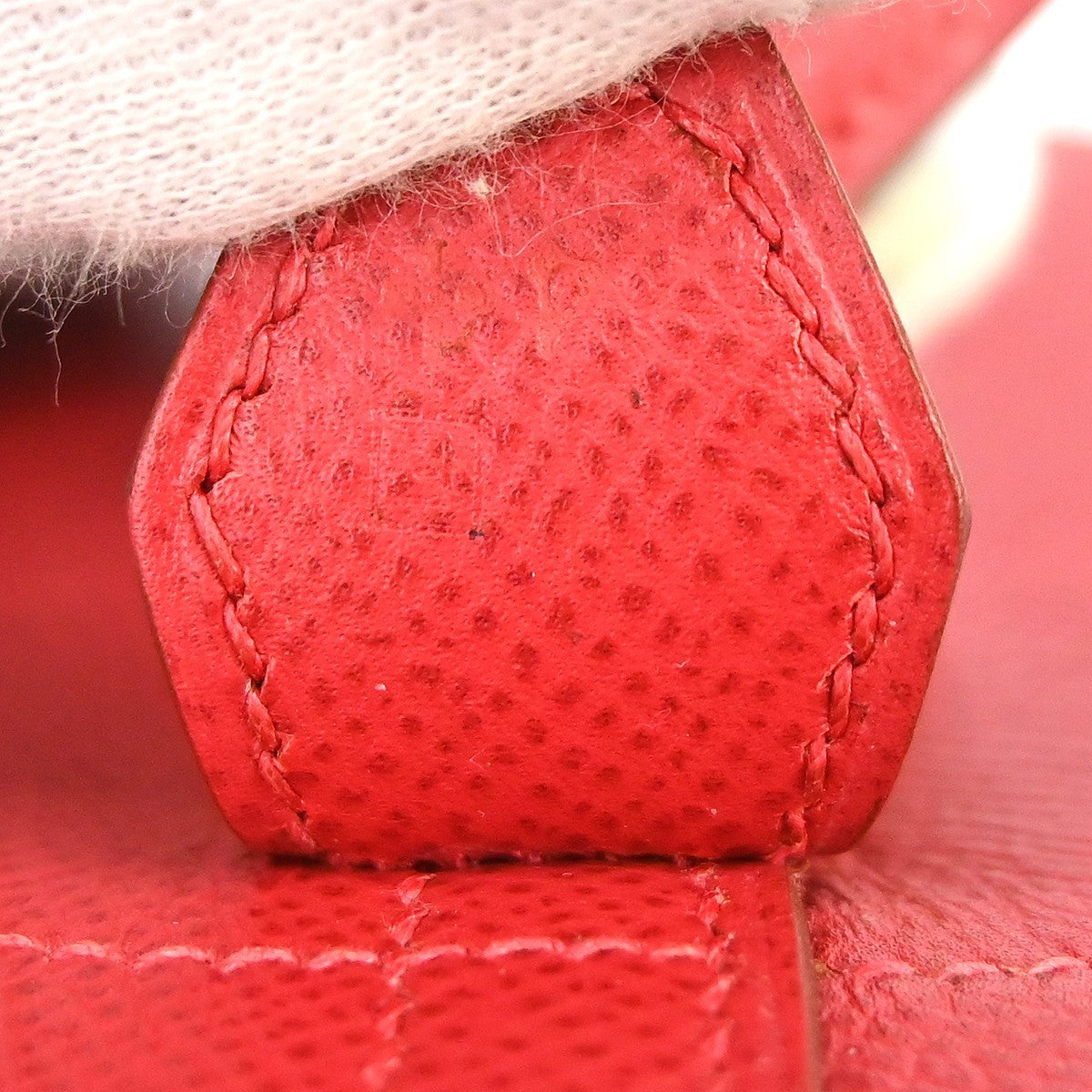 Hermes Bolide Courchevel Red Leather Handbag (Pre-Owned)