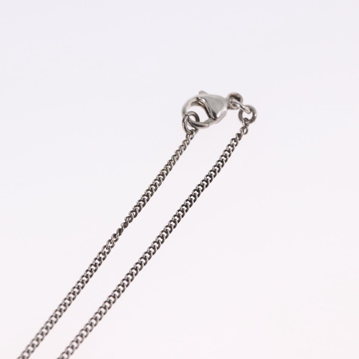 Chanel Cc Pearl Drop Pendant Metal With Faux Pearl Silver Metal Necklace Jewelry (Pre-Owned)