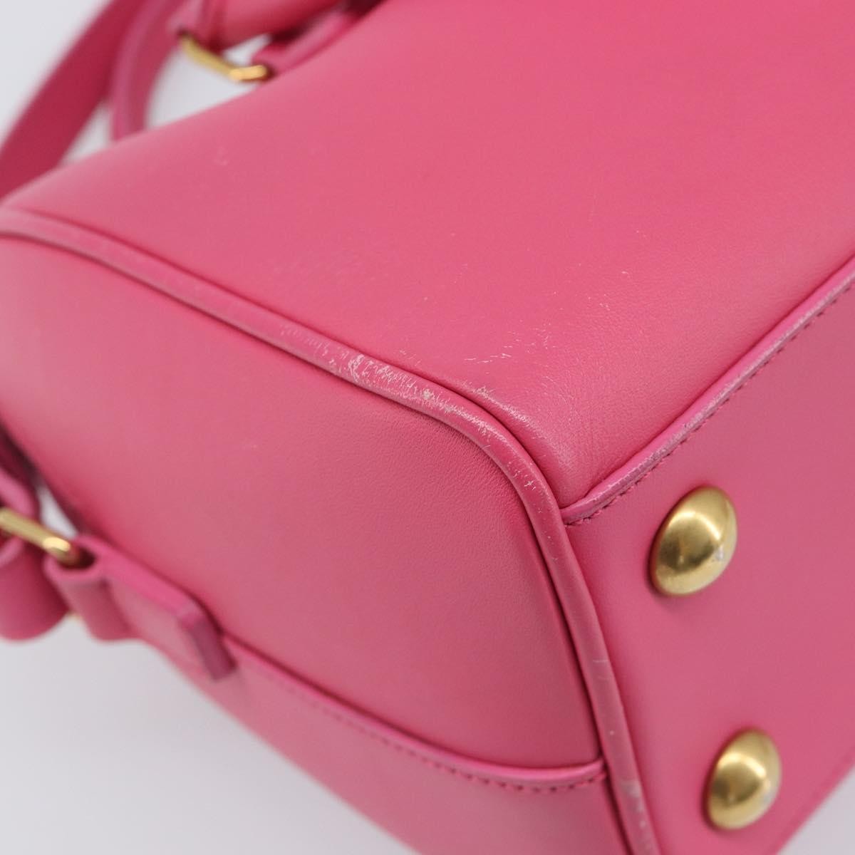 Saint Laurent Classic Duffle Leather Pink Leather Handbag (Pre-Owned)