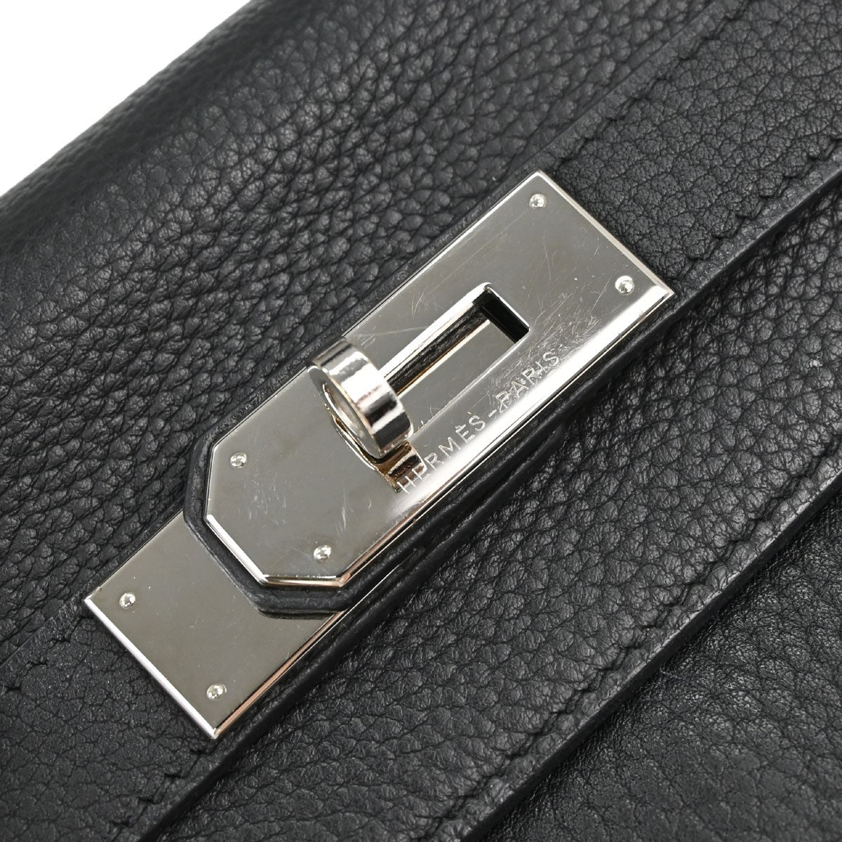 Hermes Birkin Black Togo With Palladium Hardware Black Leather Handbag (Pre-Owned)
