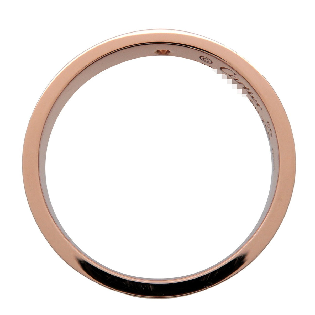 Cartier Love Wedding Band 1 Diamond 18K Rose Gold With Diamond Gold Rose_Gold Ring Jewelry (Pre-Owned)
