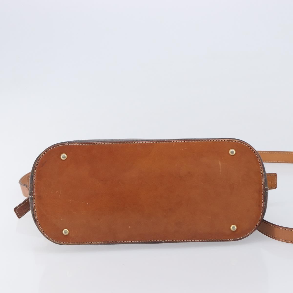 Celine Macadam Leather Brown Canvas Tote Bag Bag (Pre-Owned)