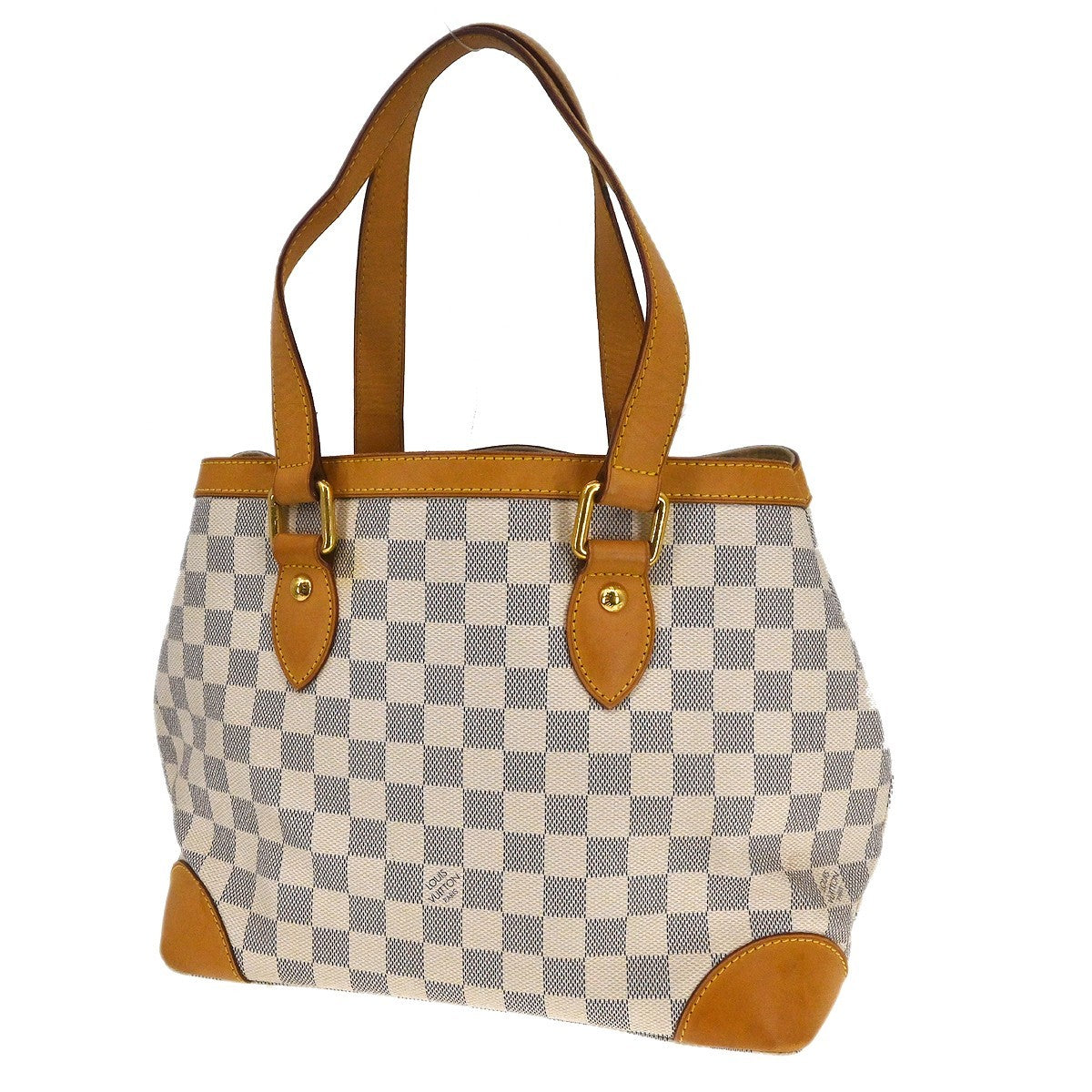 Louis Vuitton Hampstead Damier White Canvas Tote Bag Bag (Pre-Owned)