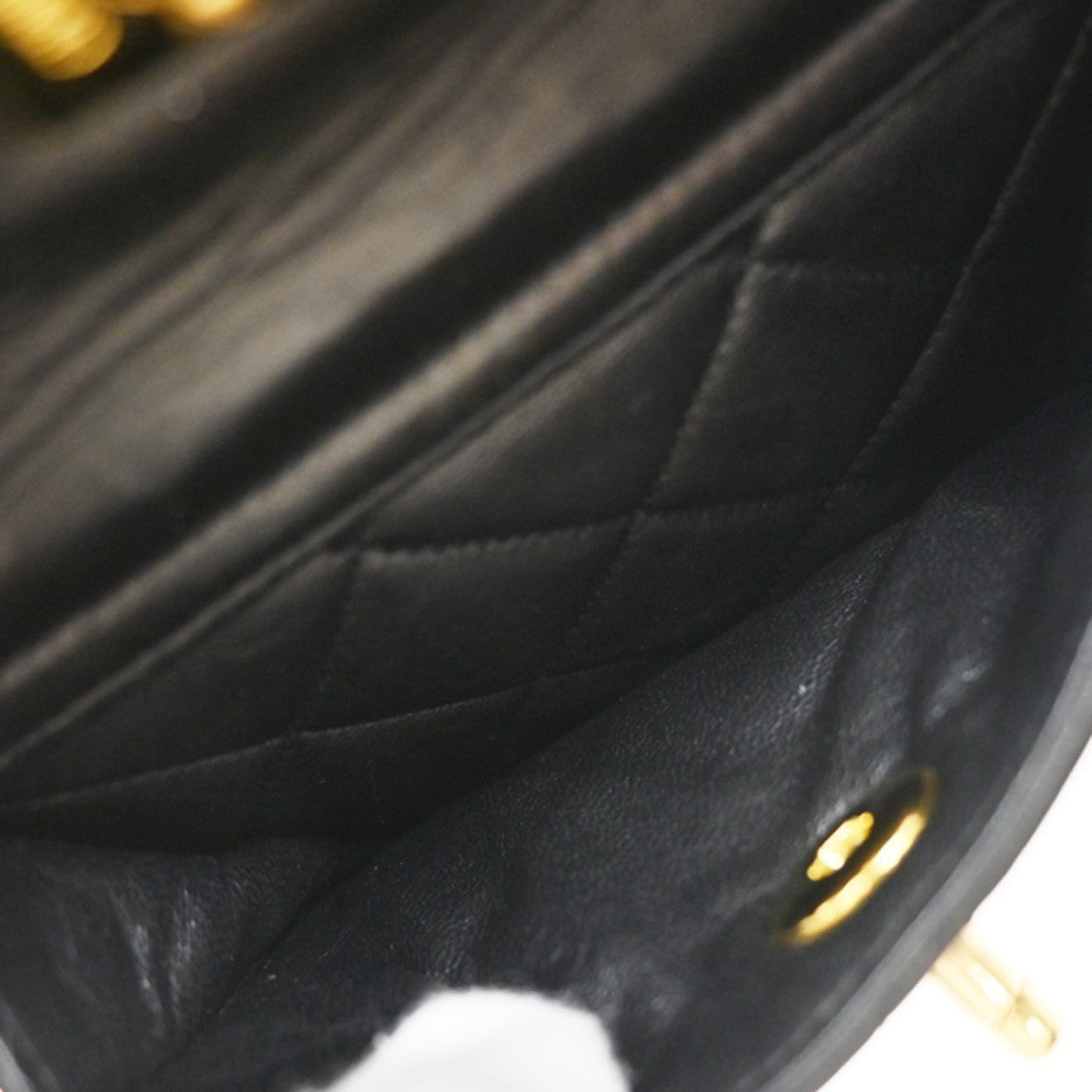 Chanel Vintage Cc Pocket Quilted Lambskin Black Leather Backpack Bag (Pre-Owned)