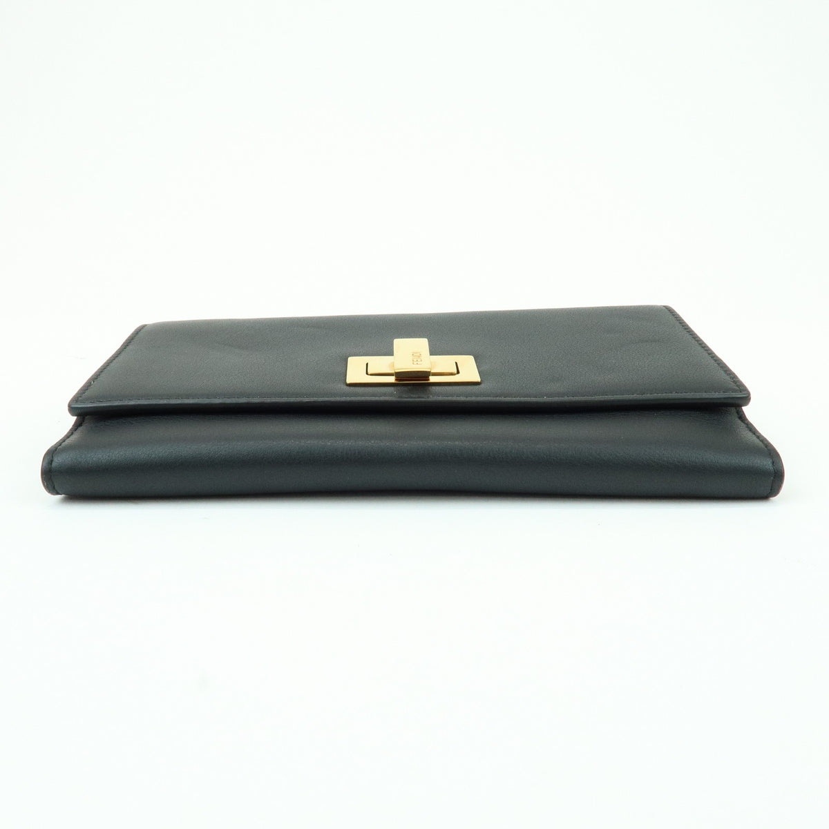 Fendi Selleria Peekaboo Leather Black Leather Wallets Accessory (Pre-Owned)