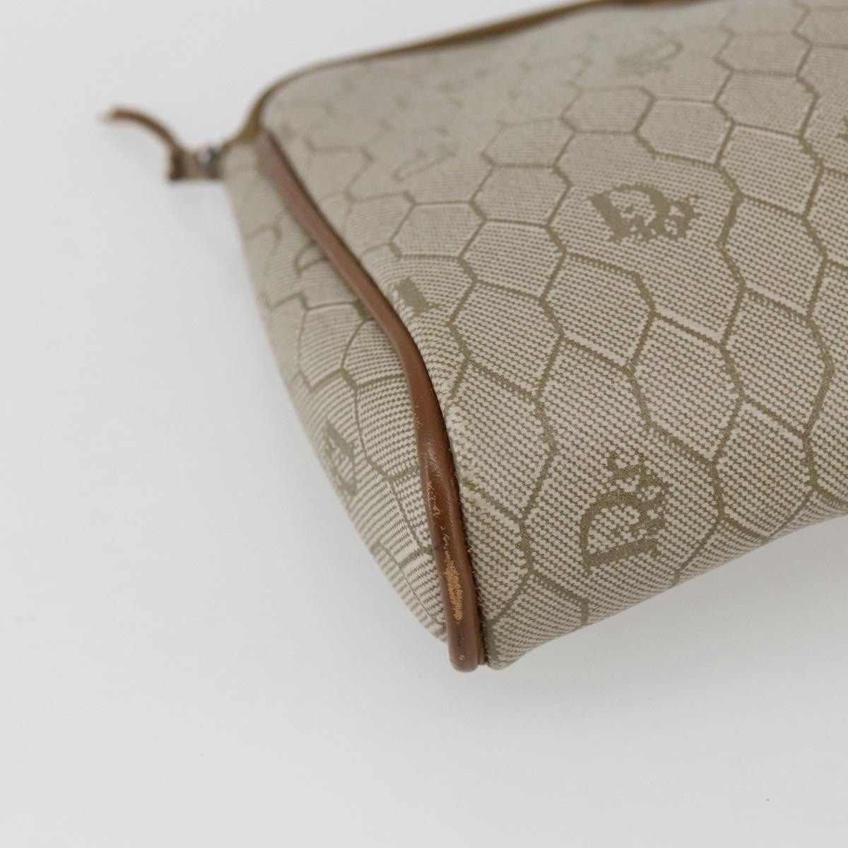 Christian Dior Vintage Honeycomb Clutch Canvas Beige Canvas Clutche & Pouche Bag (Pre-Owned)