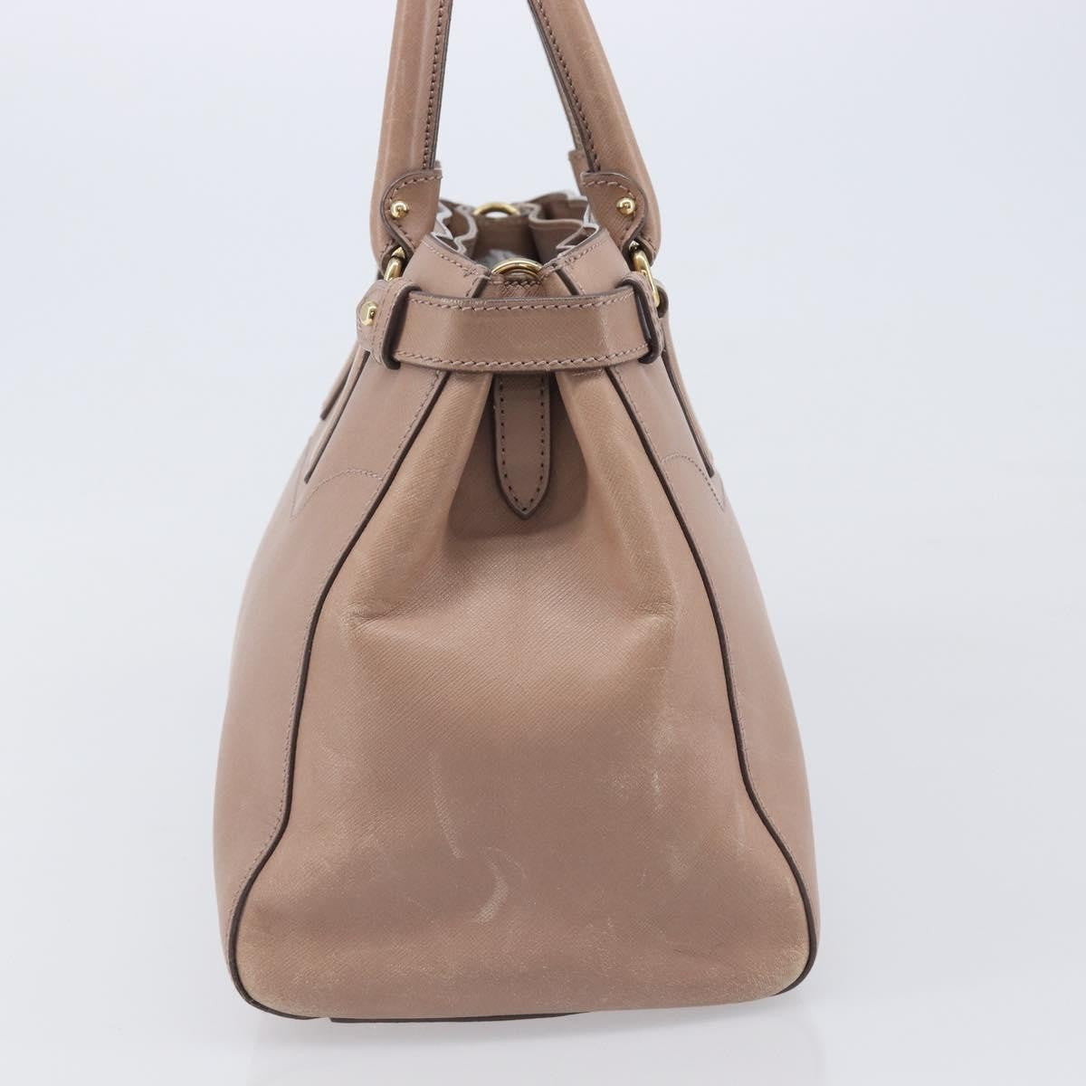 Salvatore Ferragamo Batik Leather Beige Leather Tote Bag Bag (Pre-Owned)