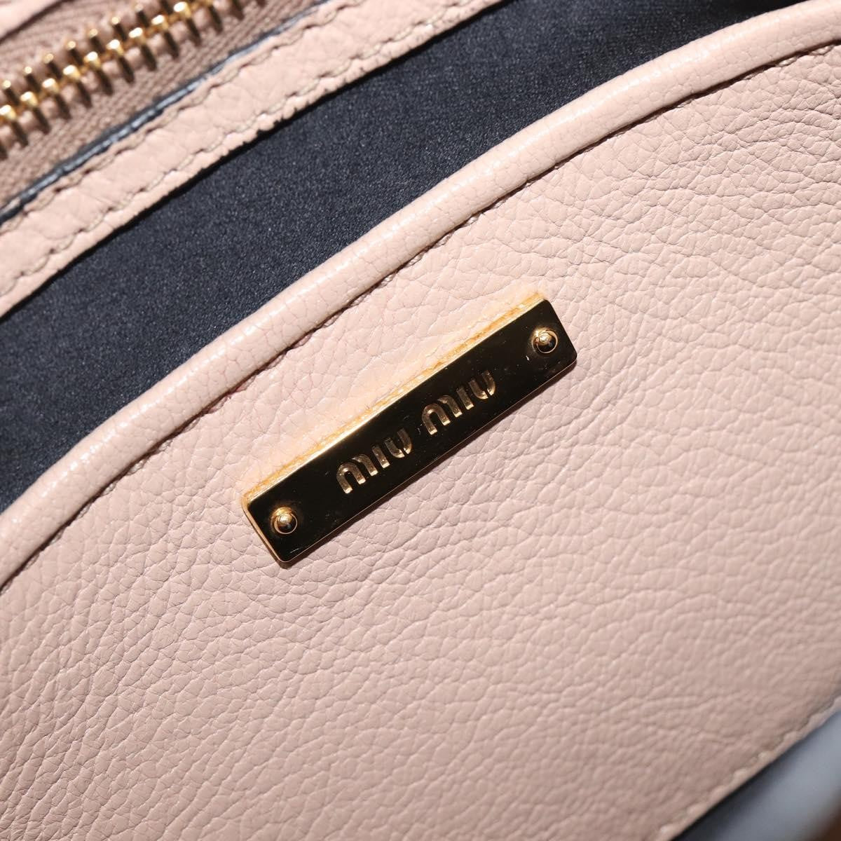Miu Miu Madras Convertible Lock Leather Pink Leather Tote Bag Bag (Pre-Owned)