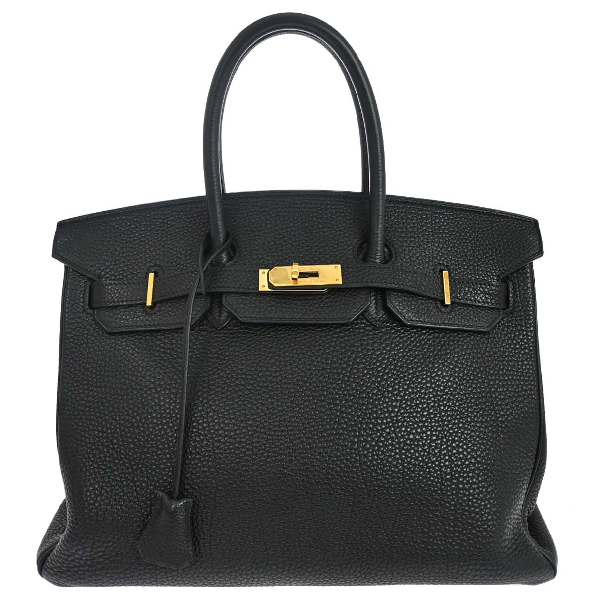 Hermes Birkin Black Togo With Gold Hardware Black Calfskin Handbag (Pre-Owned)