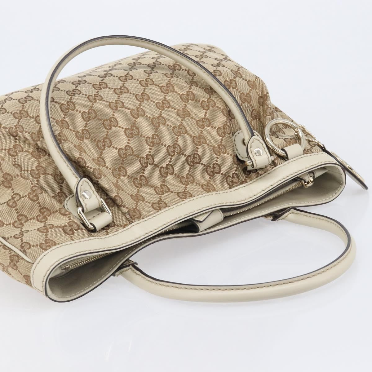 Gucci Sukey Top Handle Gg Canvas Beige Canvas Tote Bag Bag (Pre-Owned)