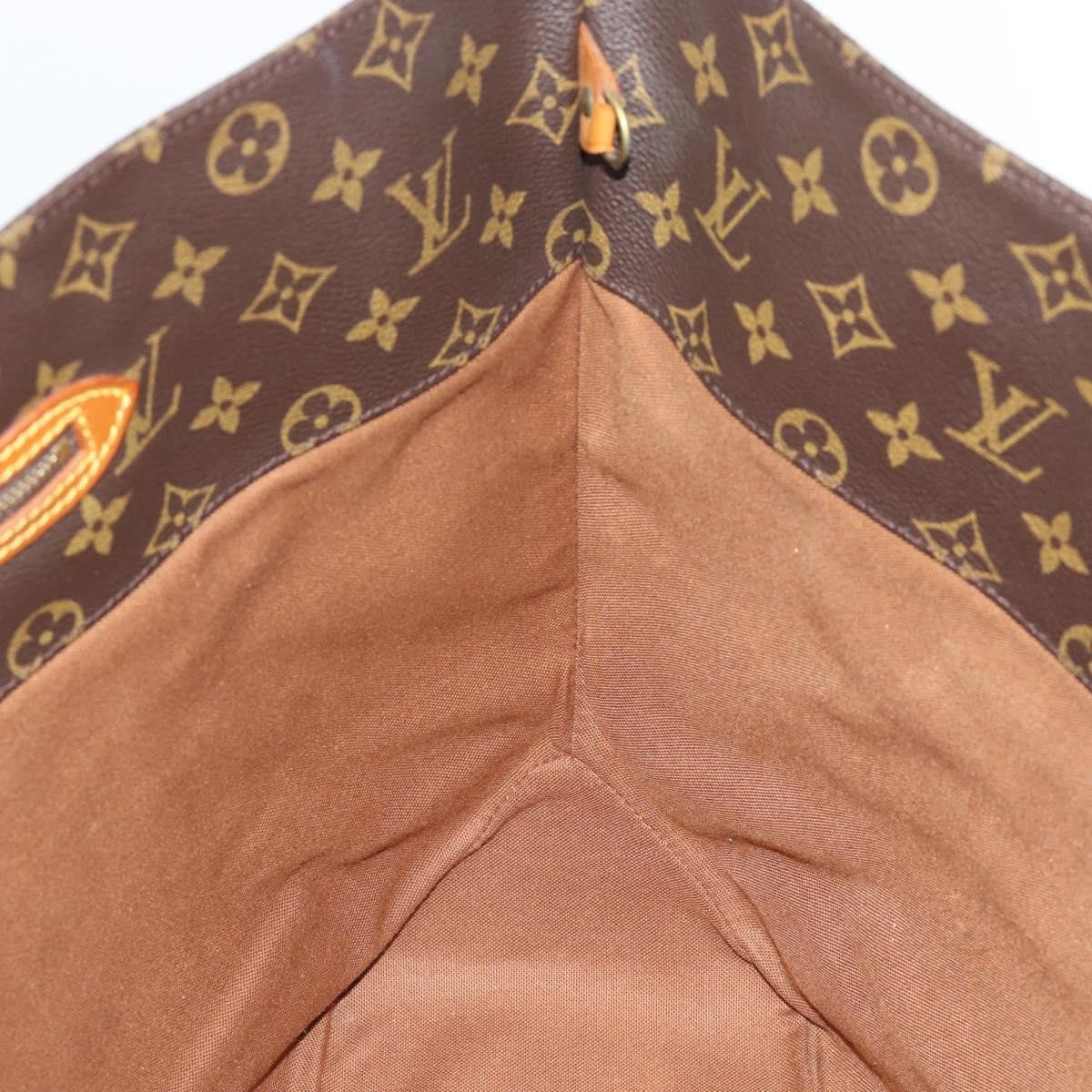 Louis Vuitton Shopping Sac Handbag Monogram Brown Canvas Tote Bag Bag (Pre-Owned)