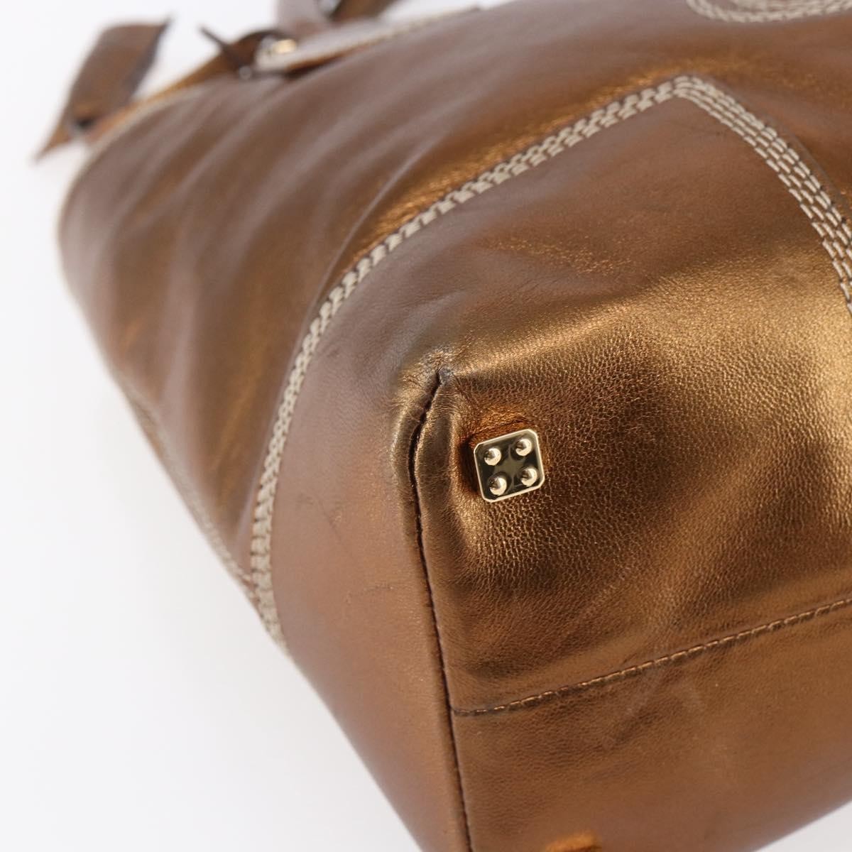 Loewe Vintage Anagram Tote Leather Metallic Leather Tote Bag Bag (Pre-Owned)