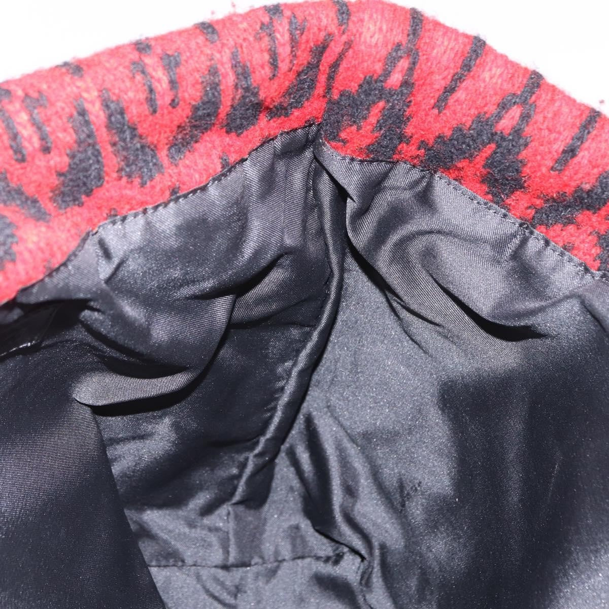 Fendi Vintage Wool Red Wool Tote Bag Bag (Pre-Owned)