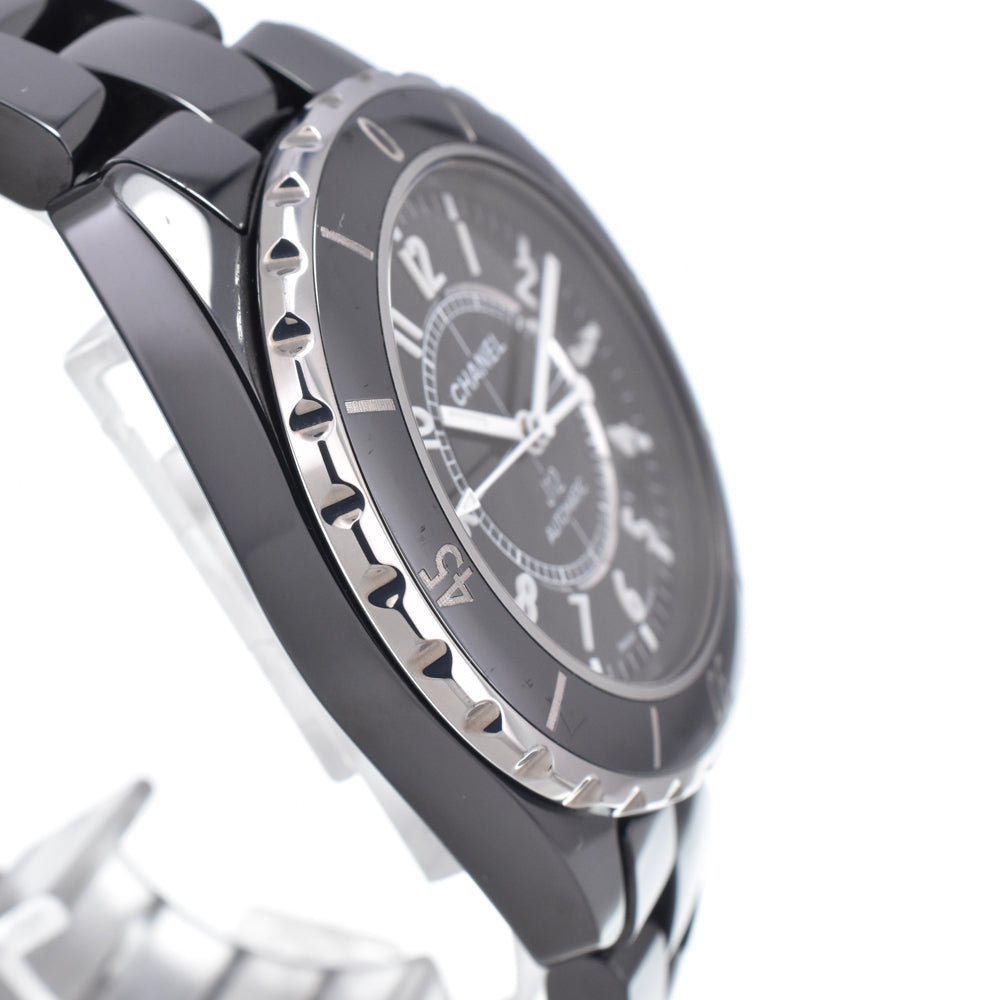 Chanel J12 Automatic Ceramic And Stainless Steel With Diamond Bezel Watch (Pre-Owned)