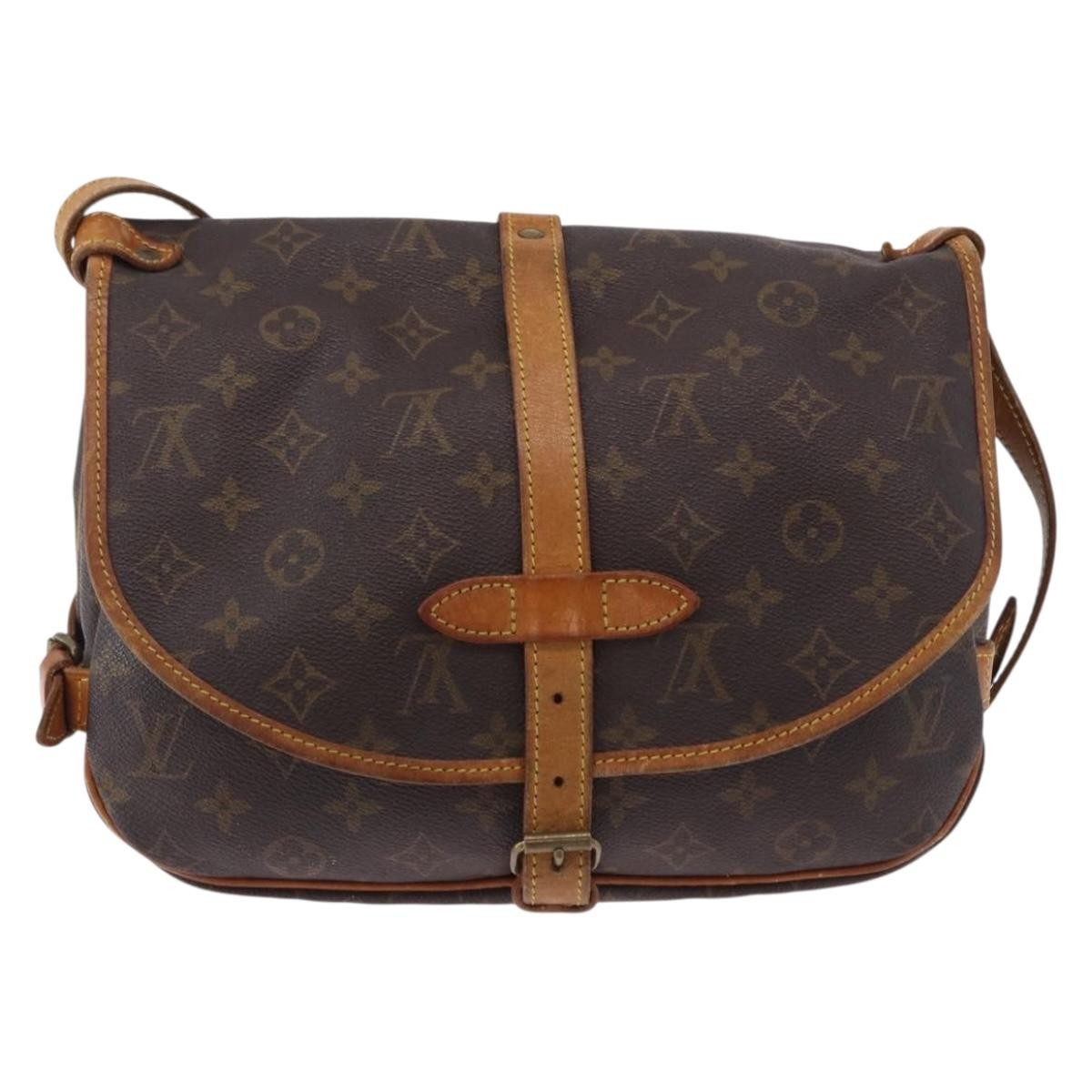 Louis Vuitton Saumur Canvas Brown Canvas Shoulder Bag Bag (Pre-Owned)