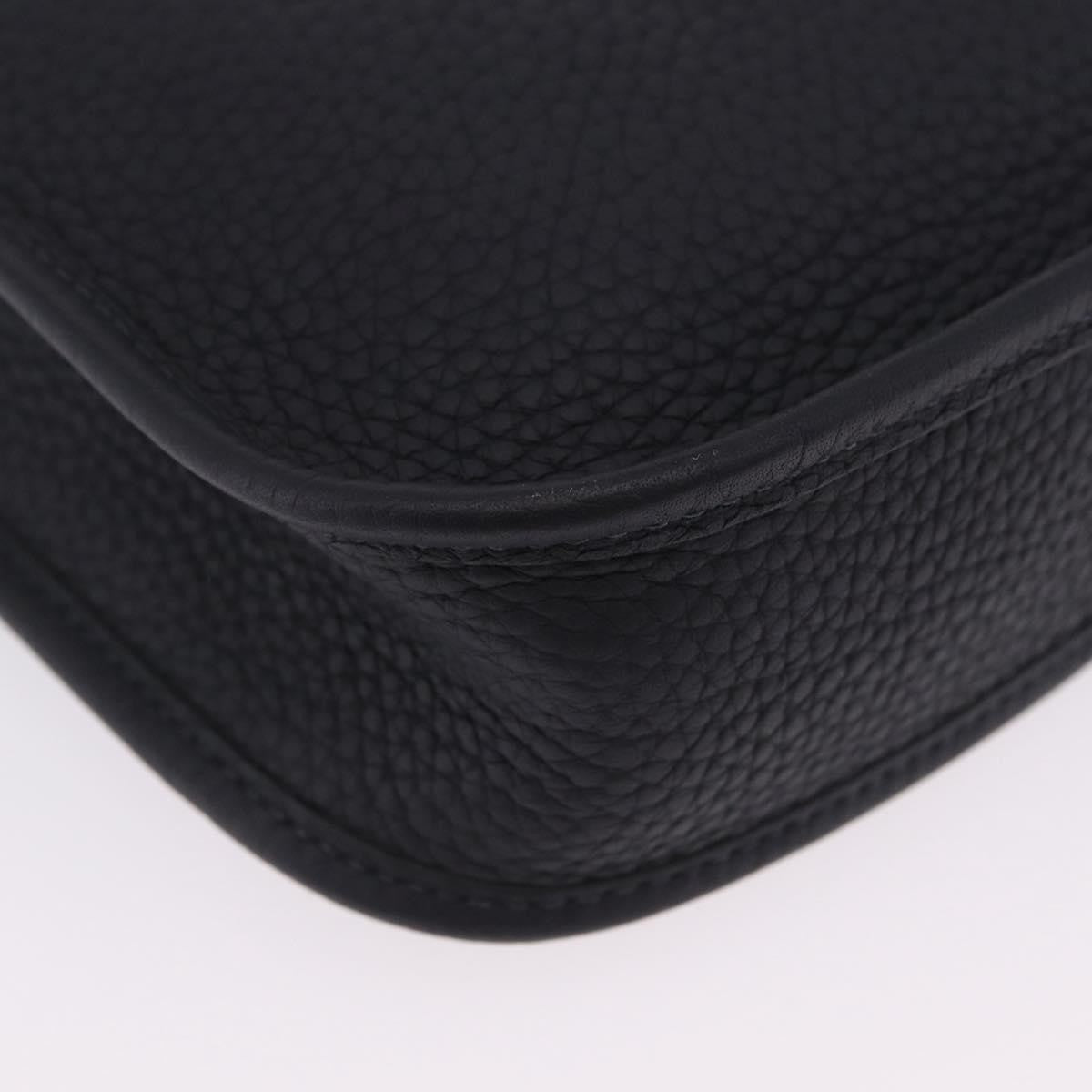 Hermes Evelyne Bag Gen Iii Clemence Black Leather Shoulder Bag Bag (Pre-Owned)