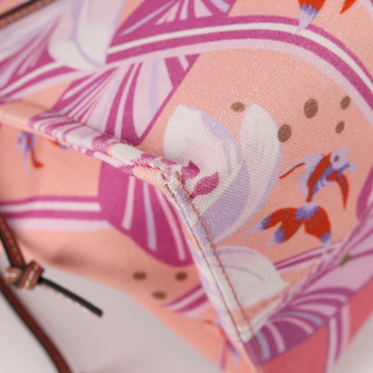 Loewe Paula's Ibiza Cushion Printed Canvas Pink Canvas Tote Bag Bag (Pre-Owned)