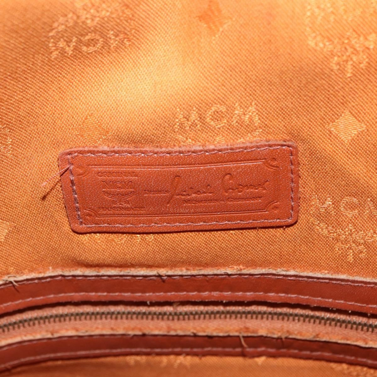 MCM Drawstring Leather Brown Leather Shoulder Bag Bag (Pre-Owned)