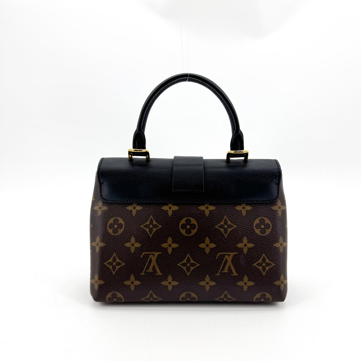 Louis Vuitton Locky Monogram Canvas With Leather Black Canvas Handbag (Pre-Owned)