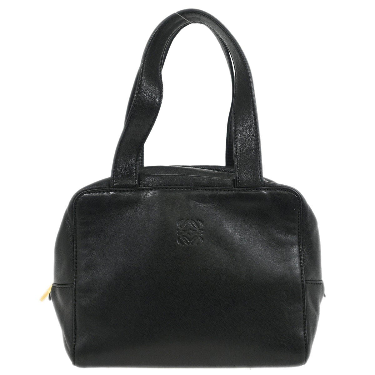 Loewe Anagram Leather Black Leather Handbag (Pre-Owned)