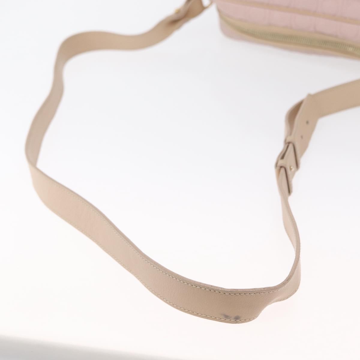 Salvatore Ferragamo Gancini Leather Pink Leather Shoulder Bag Bag (Pre-Owned)