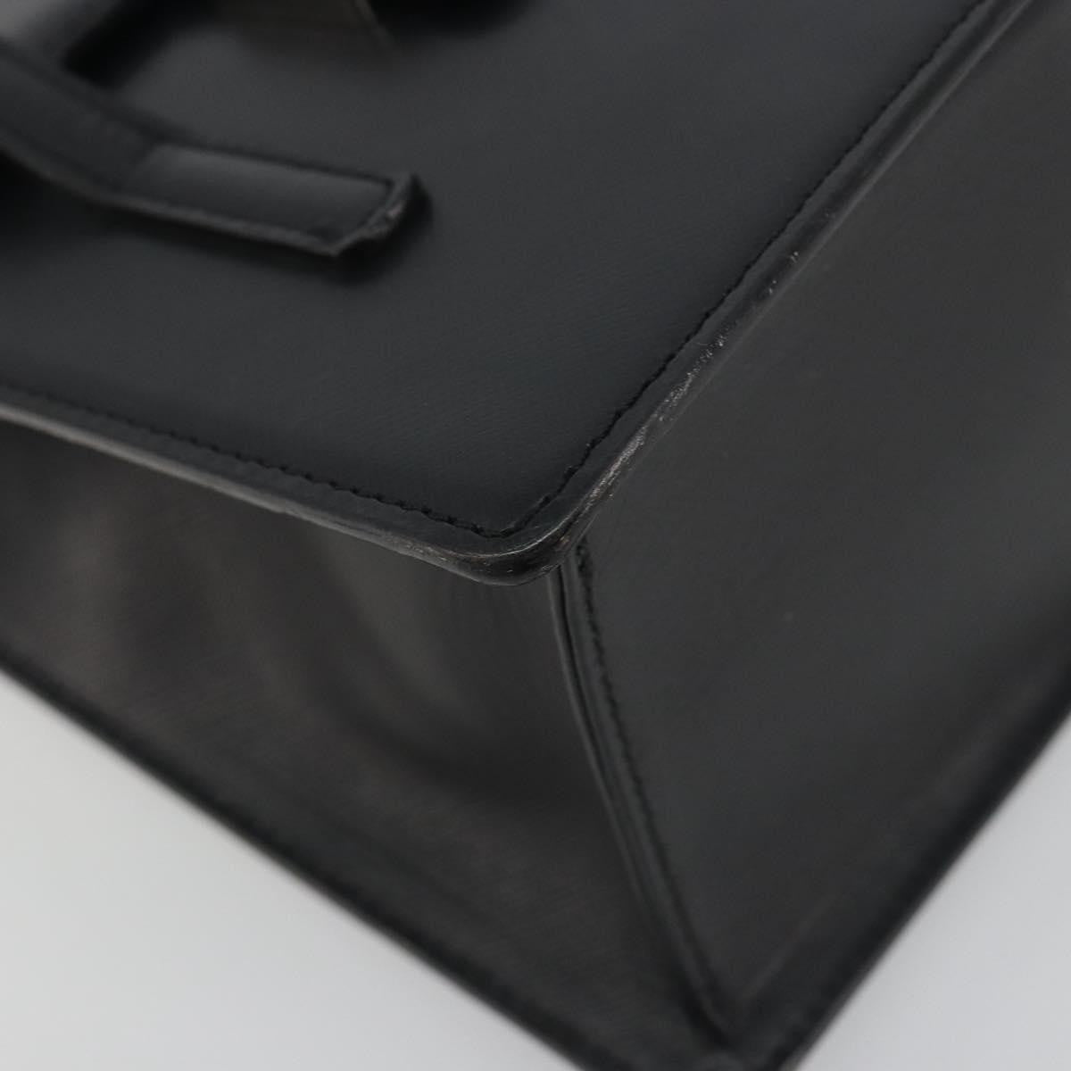 Burberry Vintage Leather Black Leather Handbag (Pre-Owned)
