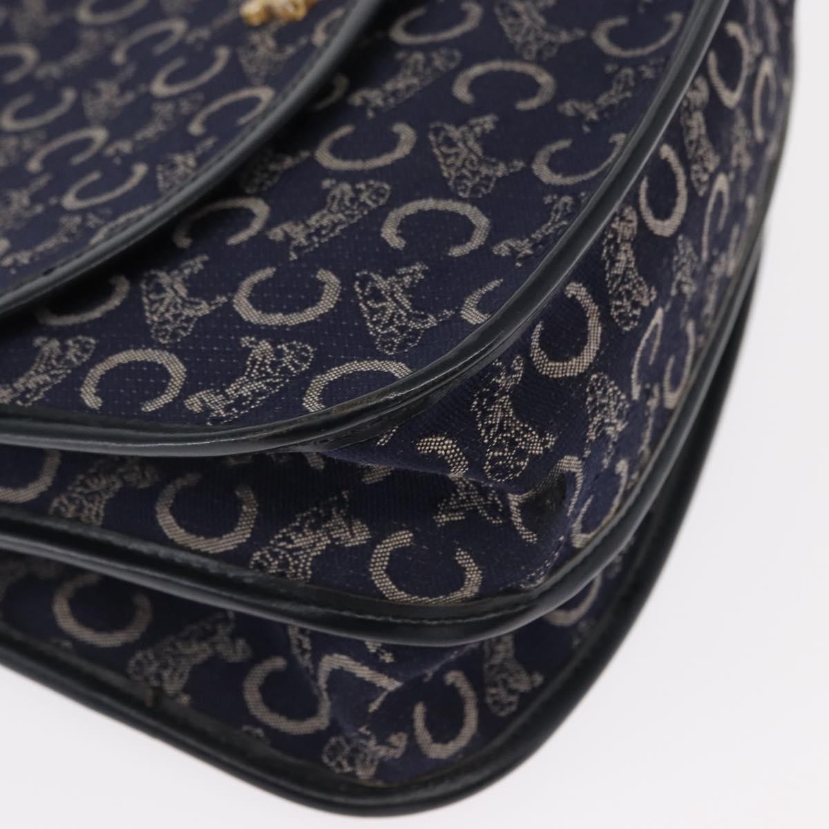 Celine C Sulky Canvas Navy Canvas Shoulder Bag Bag (Pre-Owned)