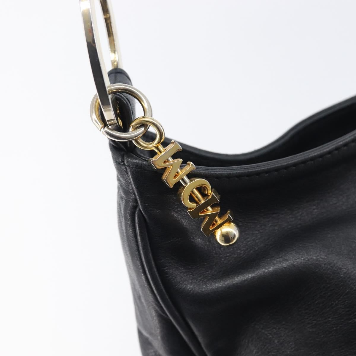 MCM Vintage Leather Black Leather Handbag (Pre-Owned)