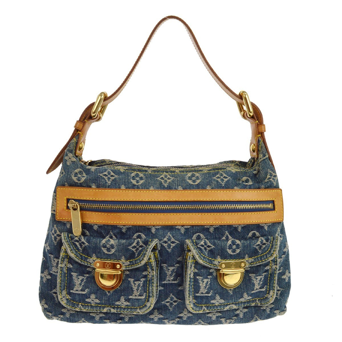 Louis Vuitton Baggy Denim Blue Denim_Jeans Handbag (Pre-Owned)