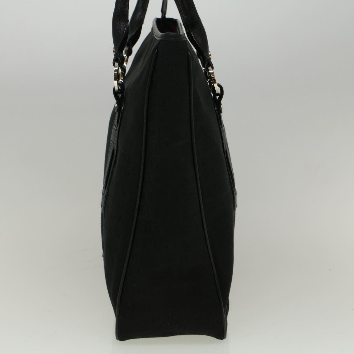 Bvlgari Vintage Canvas Black Canvas Tote Bag Bag (Pre-Owned)