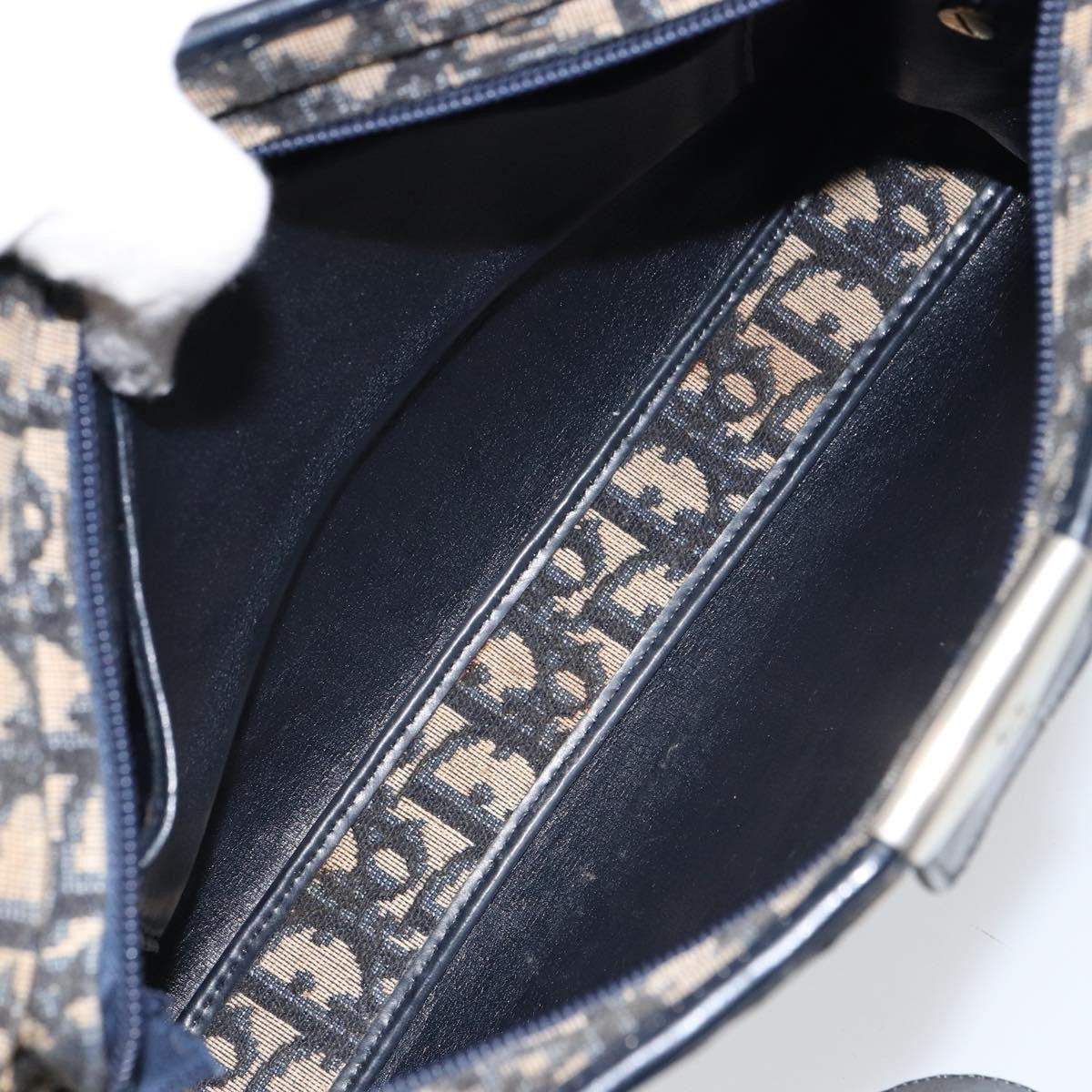 Christian Dior Vintage Trotter Canvas Navy Canvas Shoulder Bag Bag (Pre-Owned)