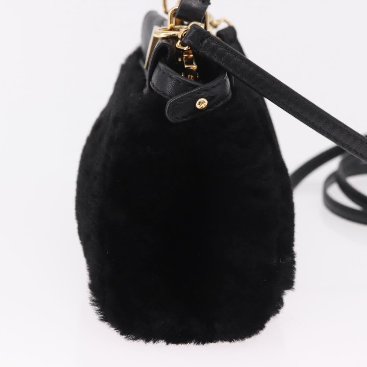Fendi Peekaboo Fur Black Fur Handbag (Pre-Owned)