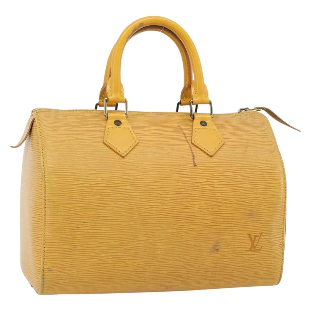 Louis Vuitton Speedy Epi Leather Yellow Leather Handbag (Pre-Owned)