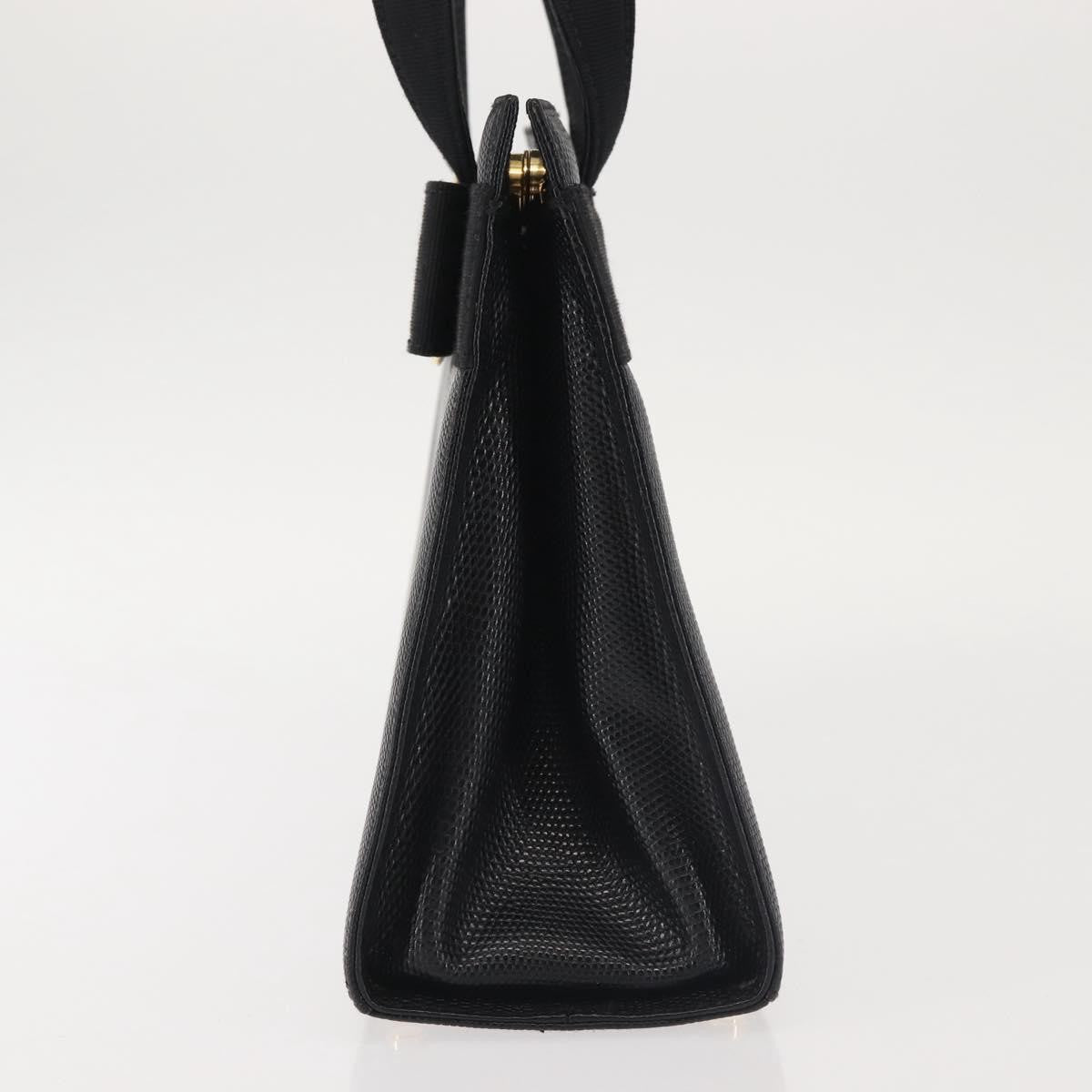 Salvatore Ferragamo Convertible Vara Bow Tote Leather Black Leather Bag (Pre-Owned)