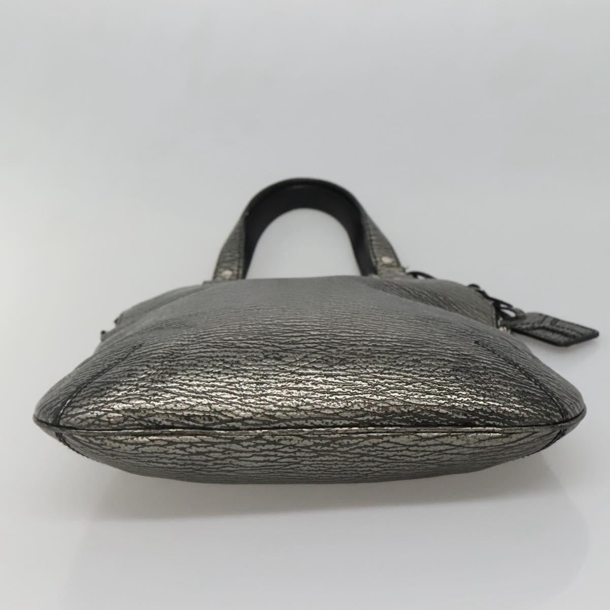 Saint Laurent Tribute Tote Leather Silver Leather Shoulder Bag Bag (Pre-Owned)