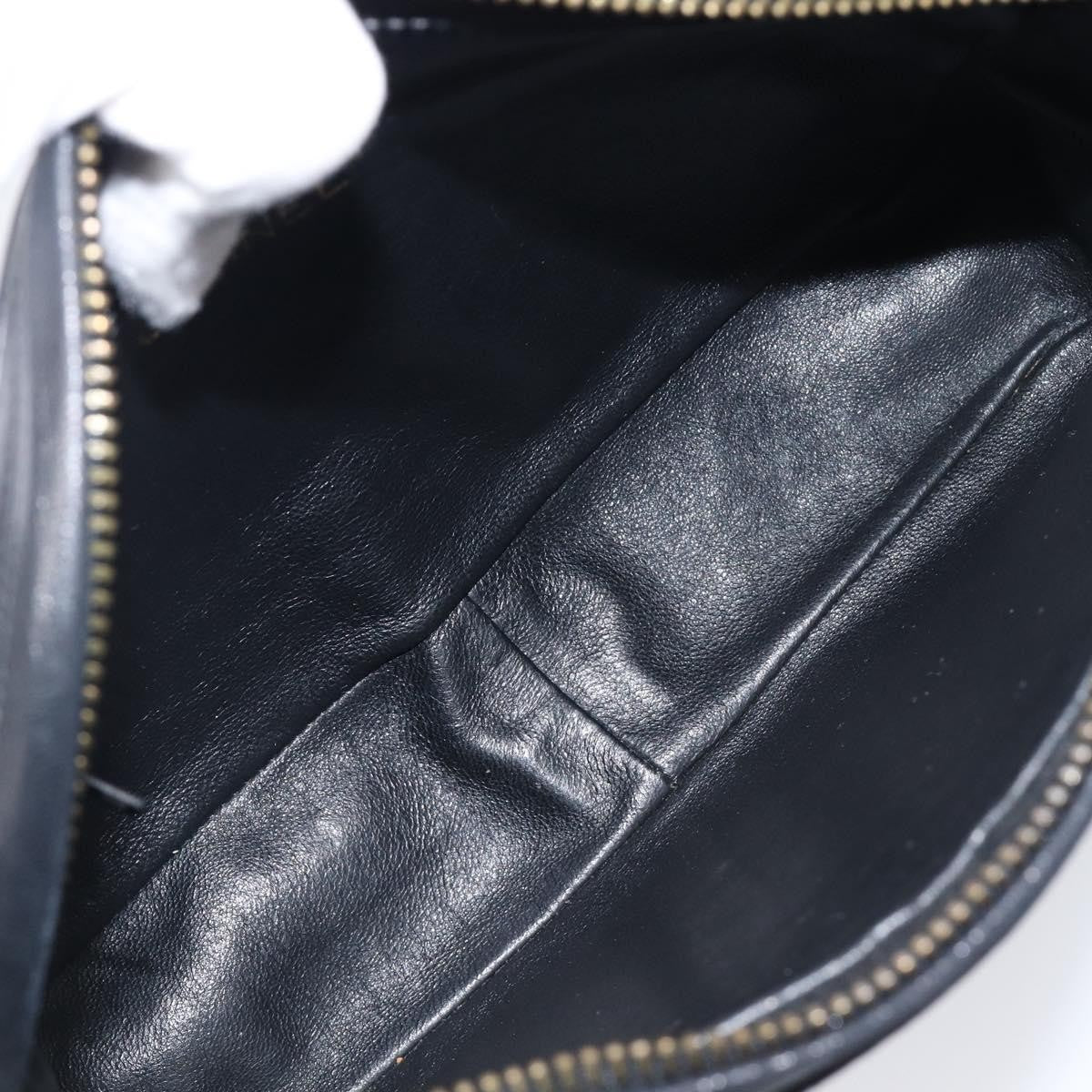 Chanel Vintage Cc Camera Leather Black Leather Shoulder Bag Bag (Pre-Owned)