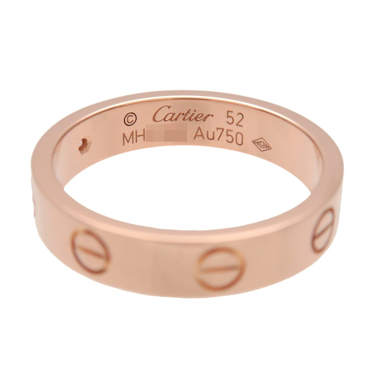 Cartier Love Wedding Band 1 Diamond 18K Rose Gold With Diamond Gold Rose_Gold Ring Jewelry (Pre-Owned)