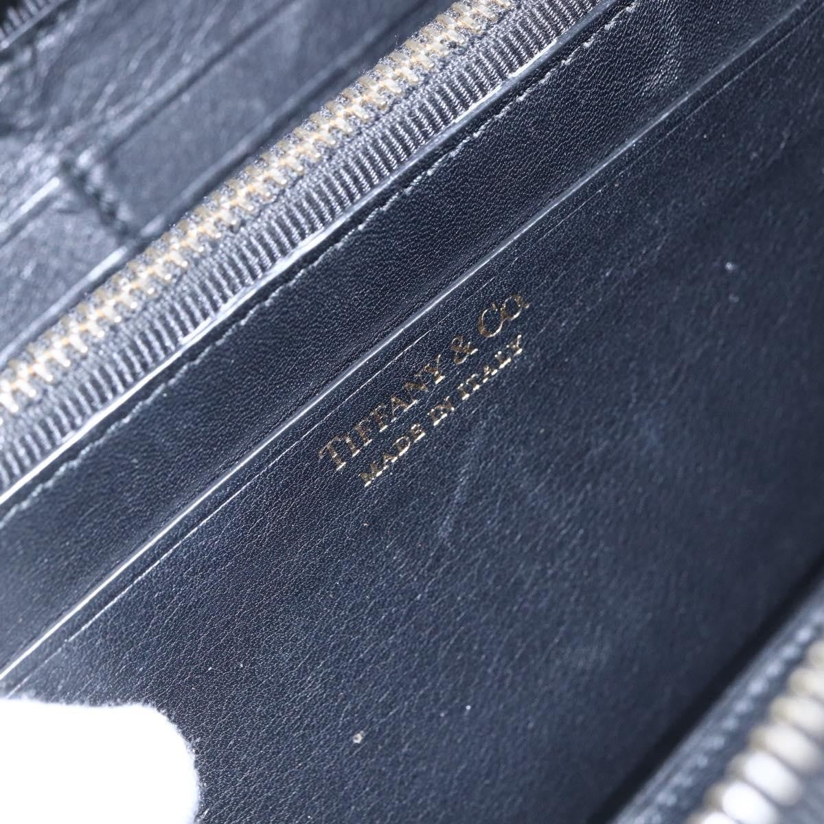 Tiffany & Co. Zip Around Leather Black Leather Wallets Accessory (Pre-Owned)