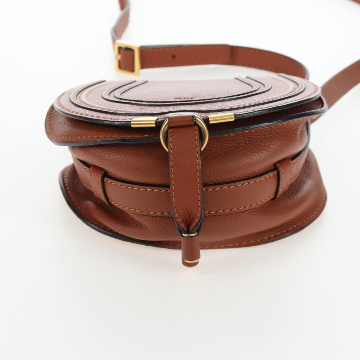 Chloe Marcie Leather Brown Leather Crossbody Bag Bag (Pre-Owned)