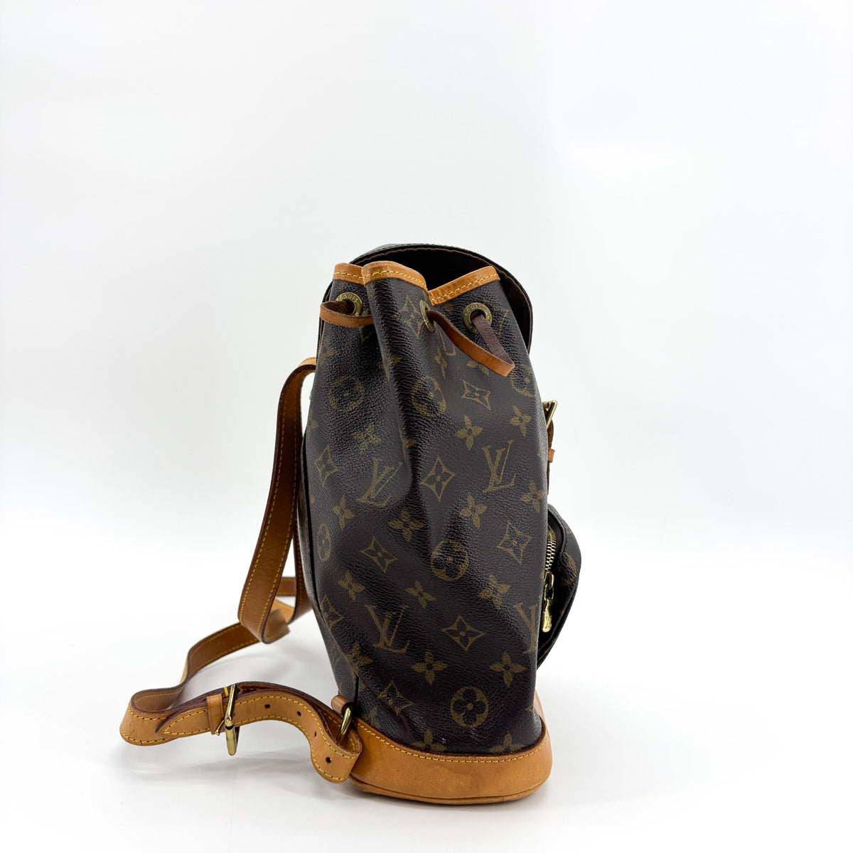 Louis Vuitton Vintage Montsouris Monogram Canvas Brown Canvas Backpack Bag (Pre-Owned)