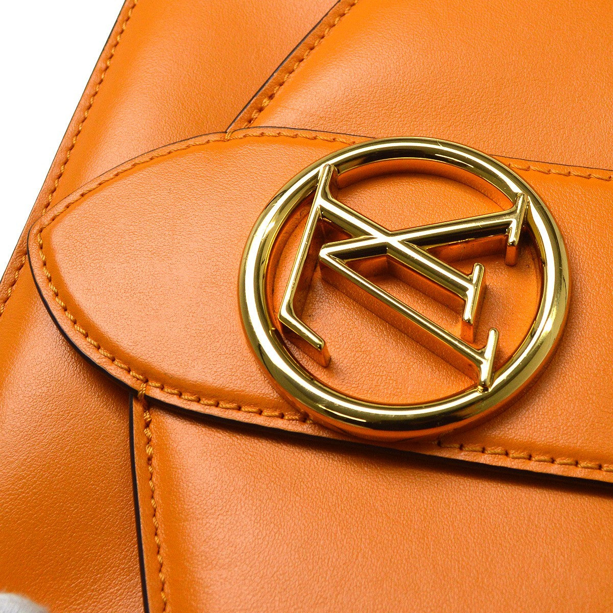 Louis Vuitton Lv Pont 9 Leather Orange Leather Shoulder Bag Bag (Pre-Owned)