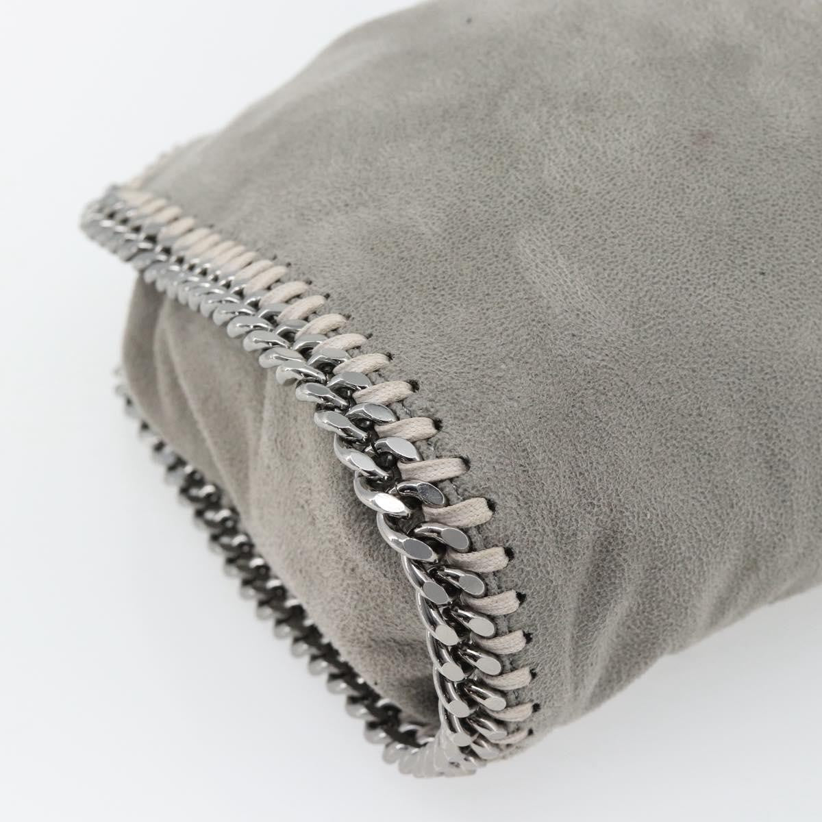 Stella Mccartney Falabella Fold Over Shaggy Deer Gray Polyester Shoulder Bag Bag (Pre-Owned)