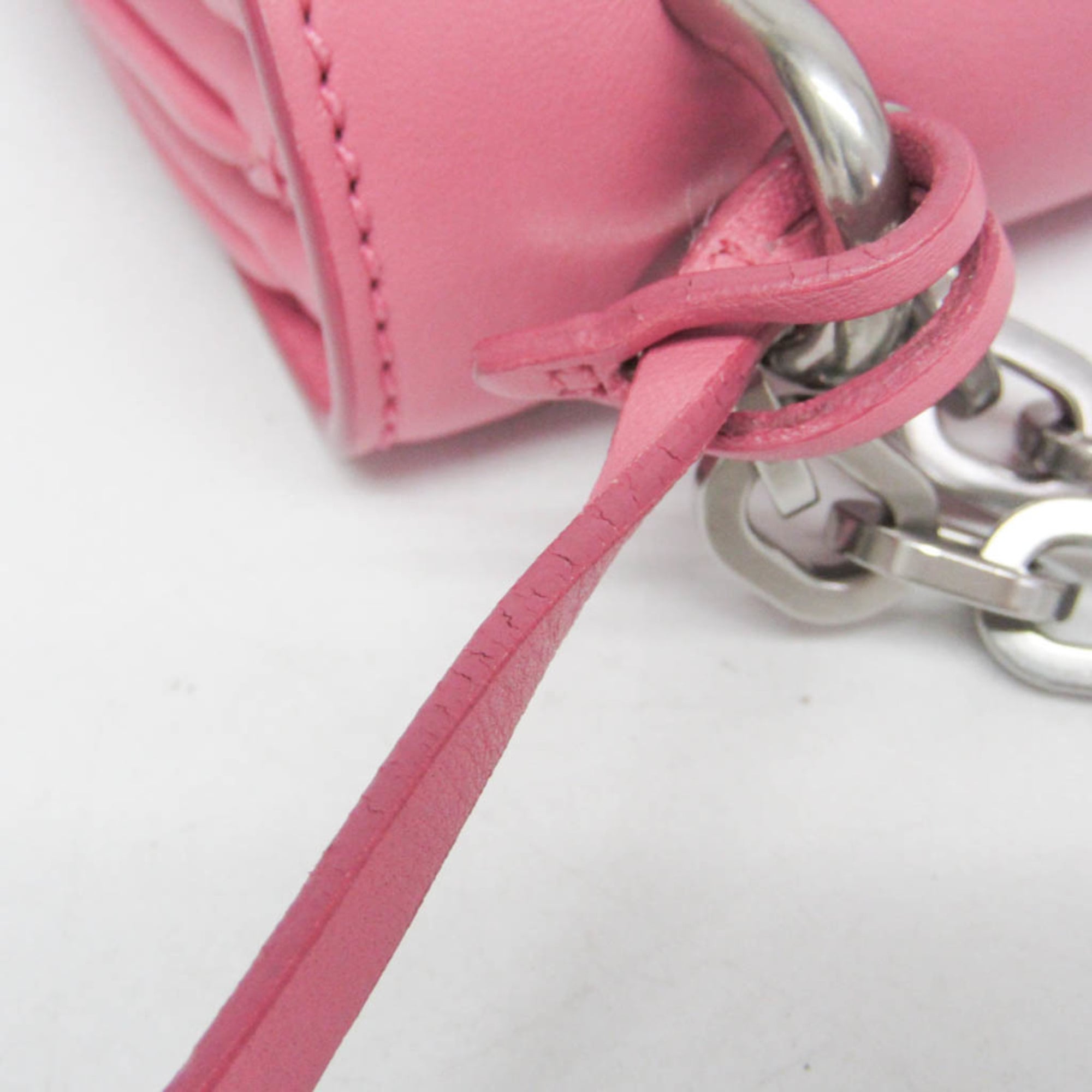 Prada Lux Chain Lock Flap Saffiano Leather Pink Leather Shoulder Bag Bag (Pre-Owned)