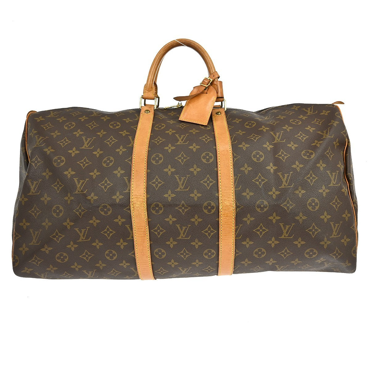 Louis Vuitton Keepall Monogram Brown Canvas Travel Bag Bag (Pre-Owned)